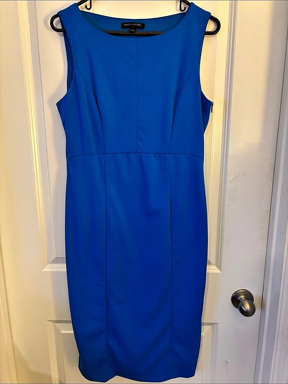 Banana Republic Blue Sleeveless Midi Dress